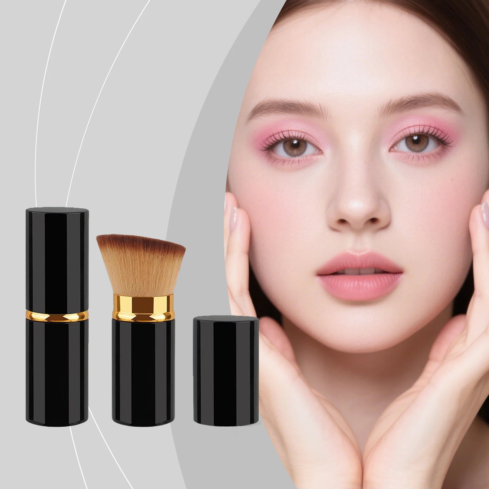 Large Angled Makeup Brush – Dense Bristles for Foundation & Blush