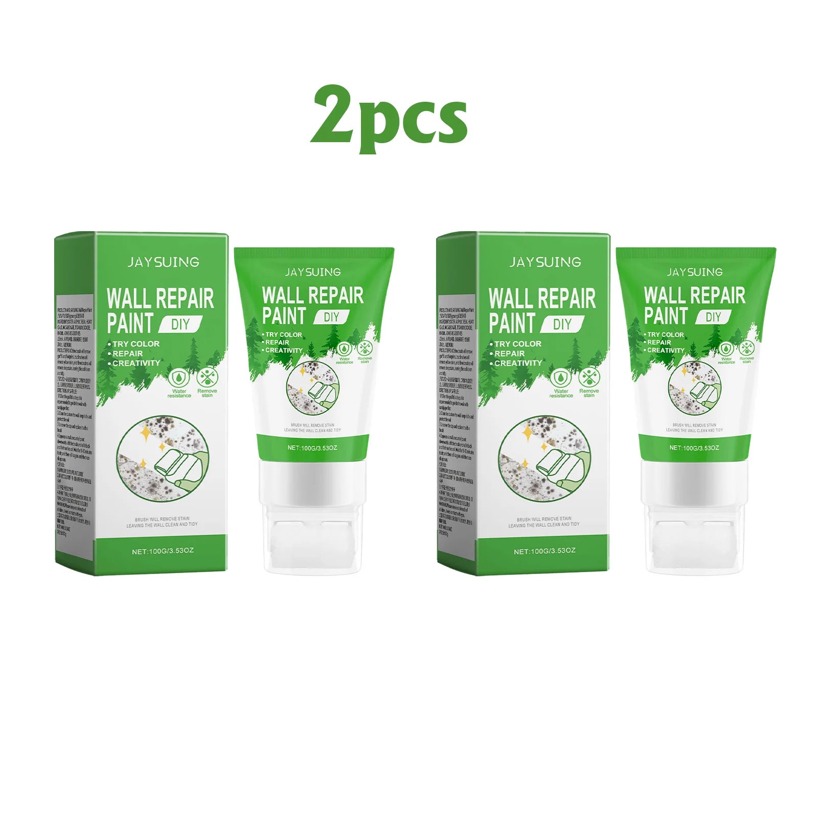 Jaysuing Wall Repair Paint – Stain & Graffiti Cover Primer Wall Repair Paint Oasis Select 2pcs