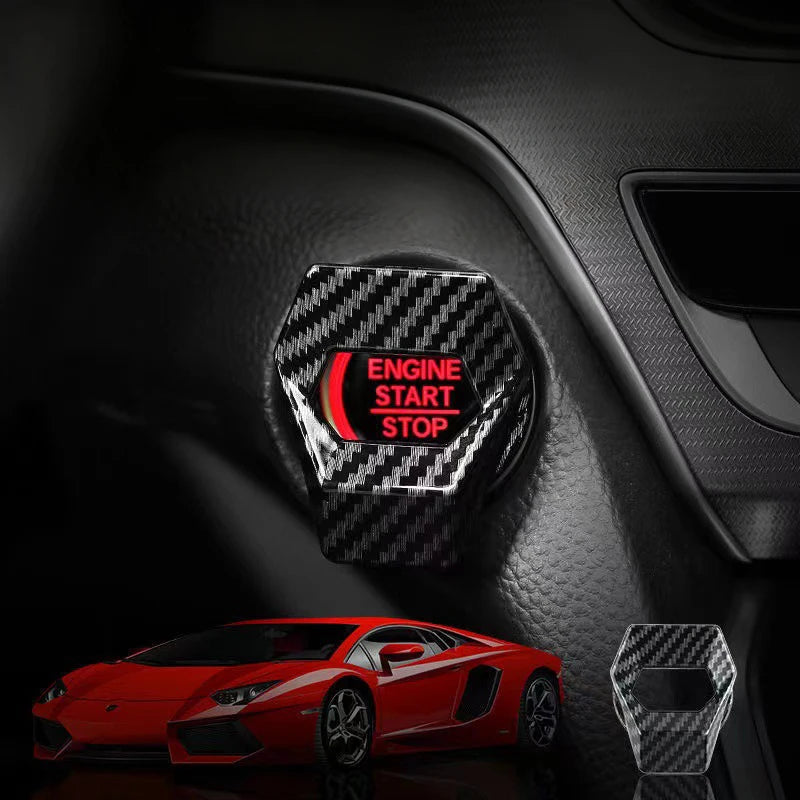 New Car Engine Start Stop Switch Button Cover Decorative Auto Accessories Push Button Sticky Cover Car Interior Car-Styling Oasis Select