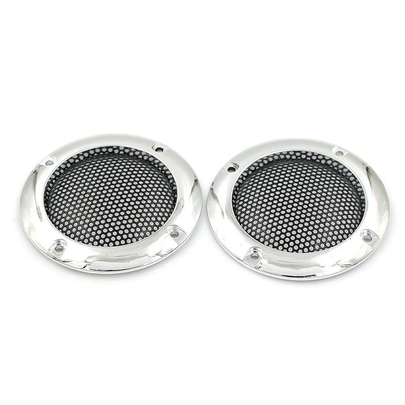 2" Metal Mesh Speaker Grille Cover | Decorative Circle 2-Pack