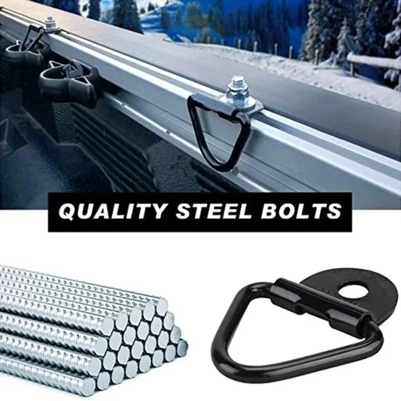 10/50/70pcs Shape Tie Down Anchor Rings Iron Stainless Steel Cargo Tie Down Ring for Car Truck Trailers RV Boats Oasis Select