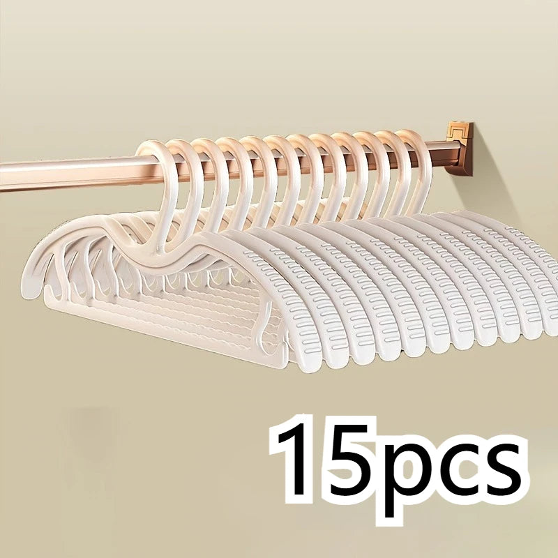5/15/25/35pcs Wide Shoulder Hangers, Short Neck Non-Slip Mark-Free, Space Saving Closet Organizer for Home Dorm Wardrobe Oasis Select 15pcs