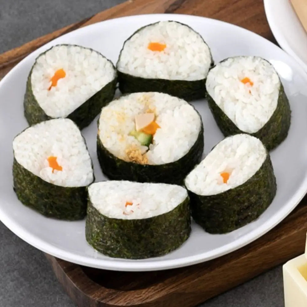 3pcs/set Plastic Sushi Maker Equipment Kit Anti-stick Round Square Heart-shaped Kimbap Sushi Rolls Mold DIY Multifunctional Oasis Select