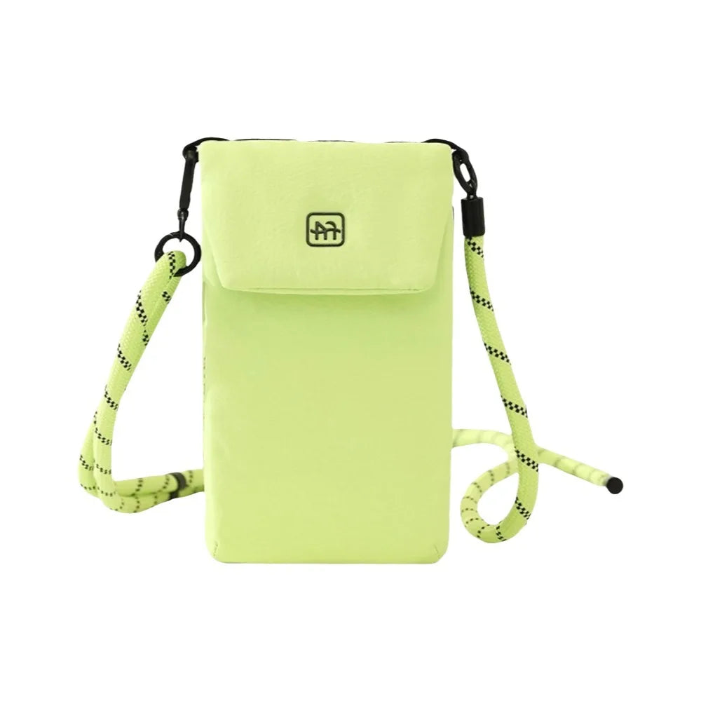 Nylon Mobile Phone Bag Waterproof Vertical Storage Crossbody Bag Zipper Closure Lightweight Phone Purse Women's Use Oasis Select Green