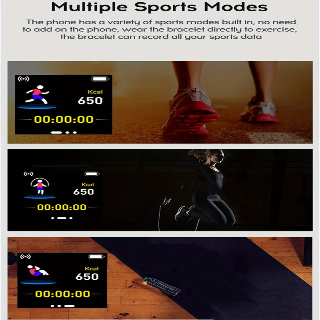 Y68 Smart Fitness Bracelet – Heart Rate, Steps & Music Control