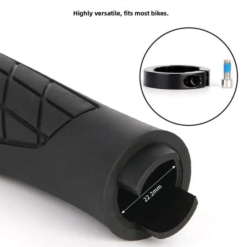 MTB Bike Handlebar Grips 1Pair Anti‑Skid Comfortable Lockable Soft Rubber Bicycle Handle Bar Grips Cycling Parts Oasis Select
