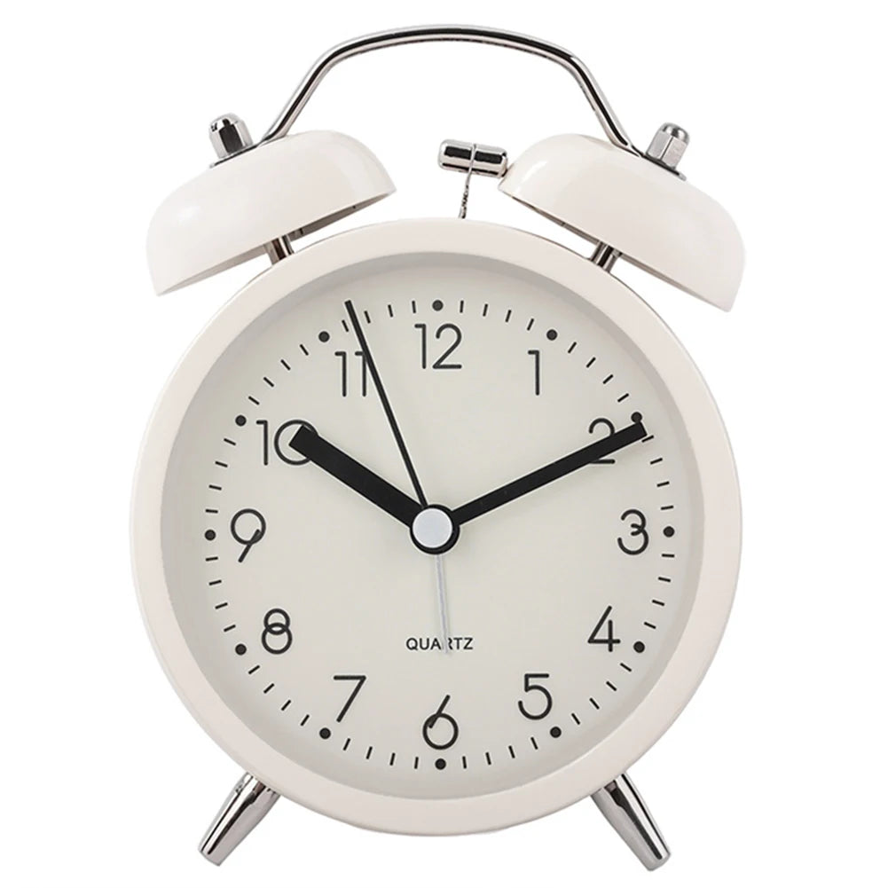Twin-Bell Vintage Alarm Clock with Night Light | Luxfacigoo