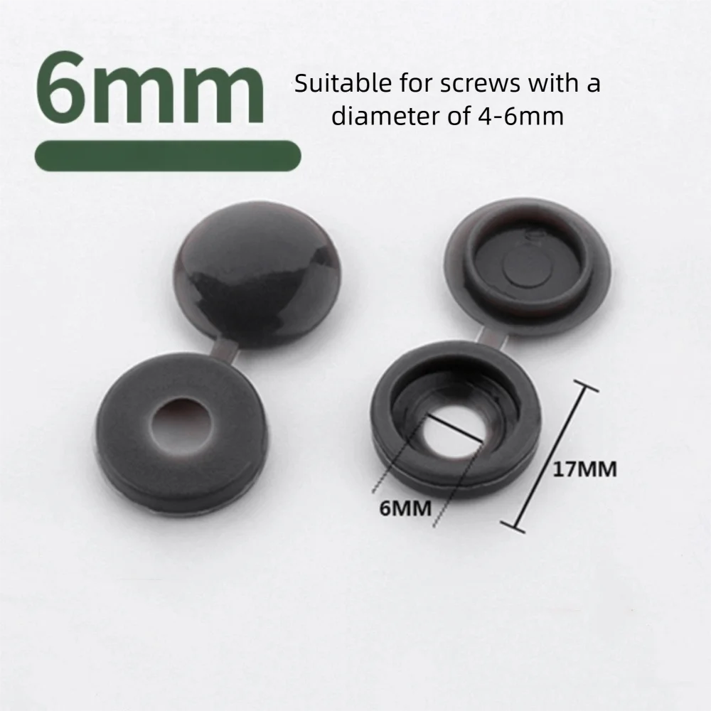 100PCS New Universal Fit Screw Protective Covers Snap Protective DIY Fold Snap Cap Fixing Caps Decorative Hardware Oasis Select