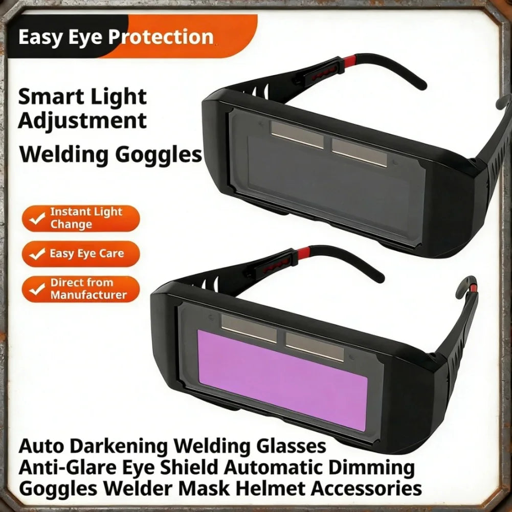 Auto Darkening Welding Goggles | Anti-Glare Solar Eye Shield