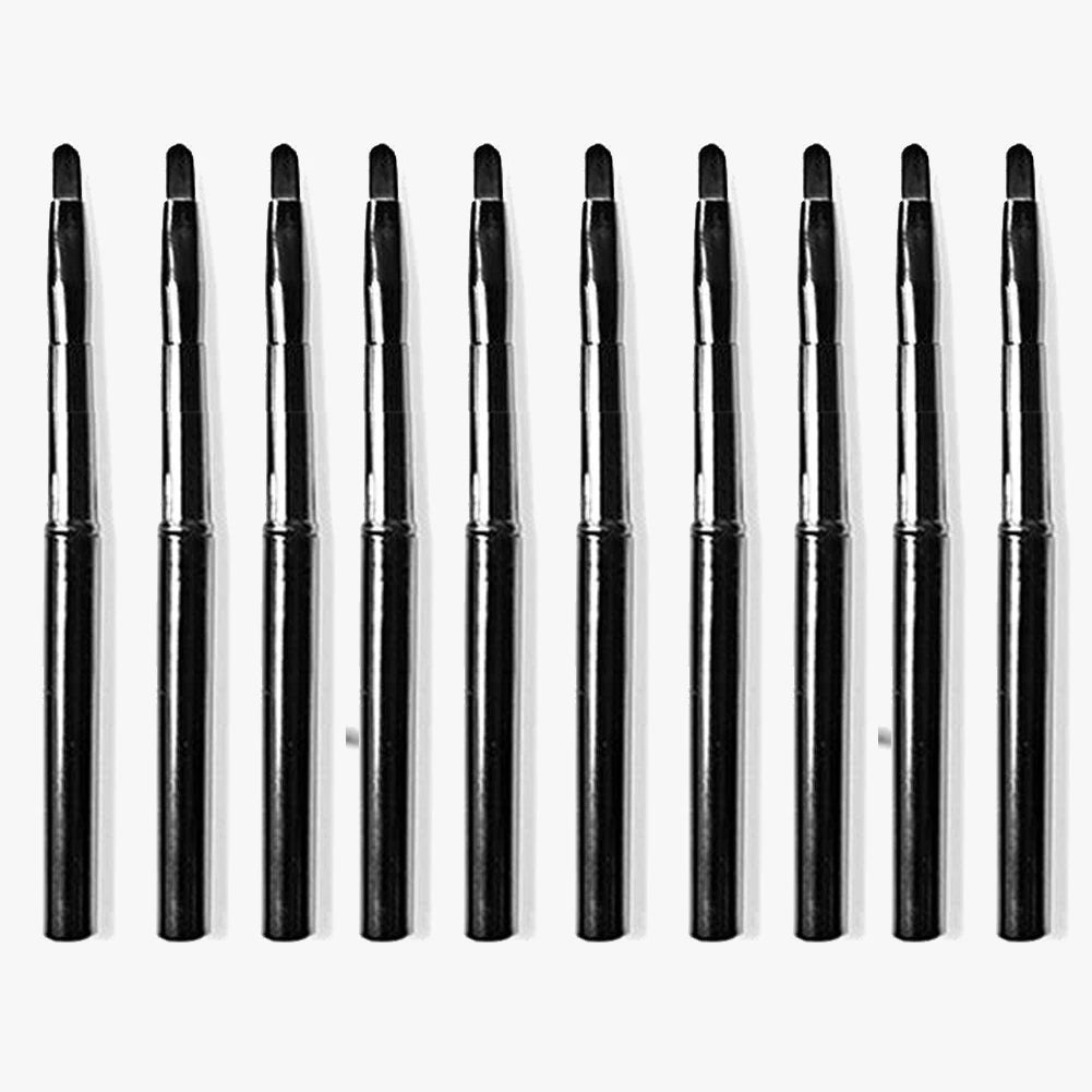 Makeup Lip Brushes Lipliner brushes Black with Cap Retractable Lipstick Brush Travel Portable lip scrub brush Gloss Makeup Brush Oasis Select 10pcs