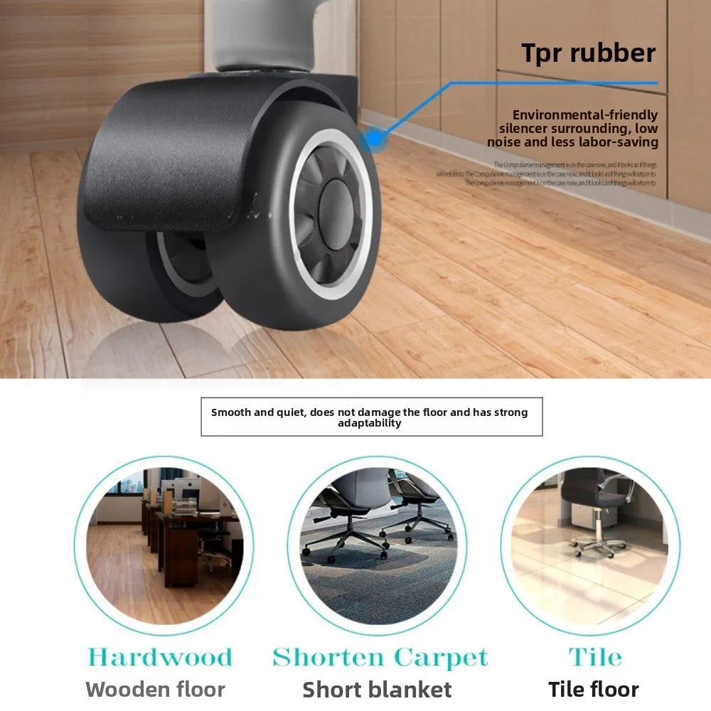 5/1PCS Chair Wheel Caster Replacement Soft Mute Desk Caster Wheels for Work Chair Heavy Duty Safe Rolling Office Chair Wheels Oasis Select
