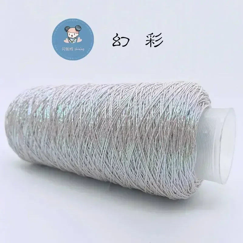 Silver Handmade Crochet Yarn Popular Style Woven Flash Core Wire 200g Ball for Small Bag Knitting Needle Craft Supply Oasis Select Color