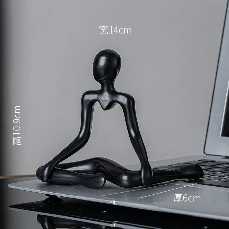 Abstract Figure Thinkers Plastic Crafts Cute Little Ornaments Room Decorations Oasis Select B black