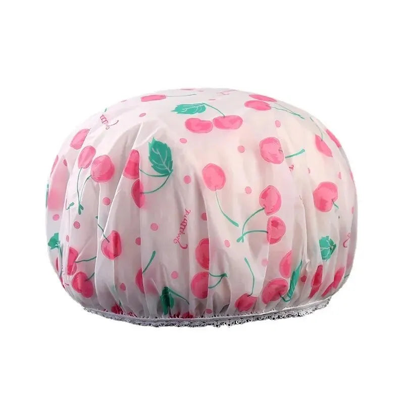 Thickened Waterproof Shower Cap – Lace PVC, 23cm | Spa & Home Shower Cap Oasis Select