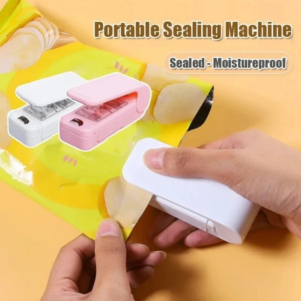 1PC Snack Sealer Mini Heat Bag Sealing Machine Package Sealer Portable Kitchen Thermal Plastic Food Bag Closure Accessories Tool Oasis Select