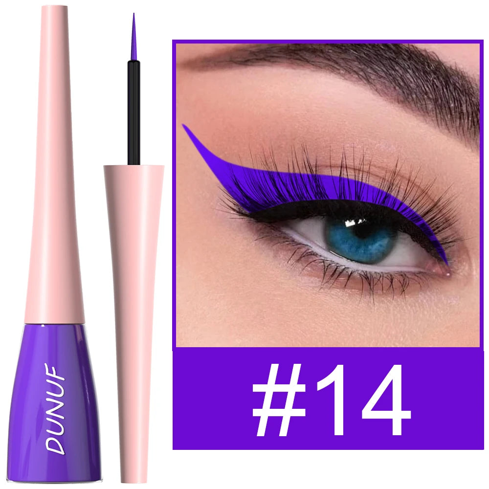 DUNUF 1 Pcs Waterproof Long-Wearing Liquid Eyeliner - Smudge-Resistant, Transfer-Proof, Perfect For Creating Dramatic Looks Oasis Select 14