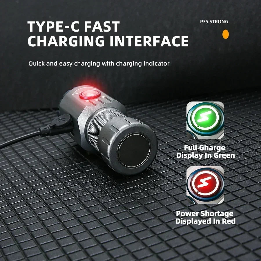 Strong LED Long Range Flashlight Portable Outdoor Camping Multi Functional Side Lights Super Bright Clip Cap Small Flashlight Oasis Select