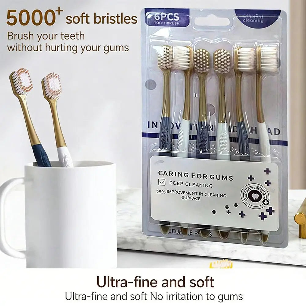 6-Pack Soft Bristle Toothbrush for Sensitive Teeth & Gums Soft Bristle Toothbrush Oasis Select
