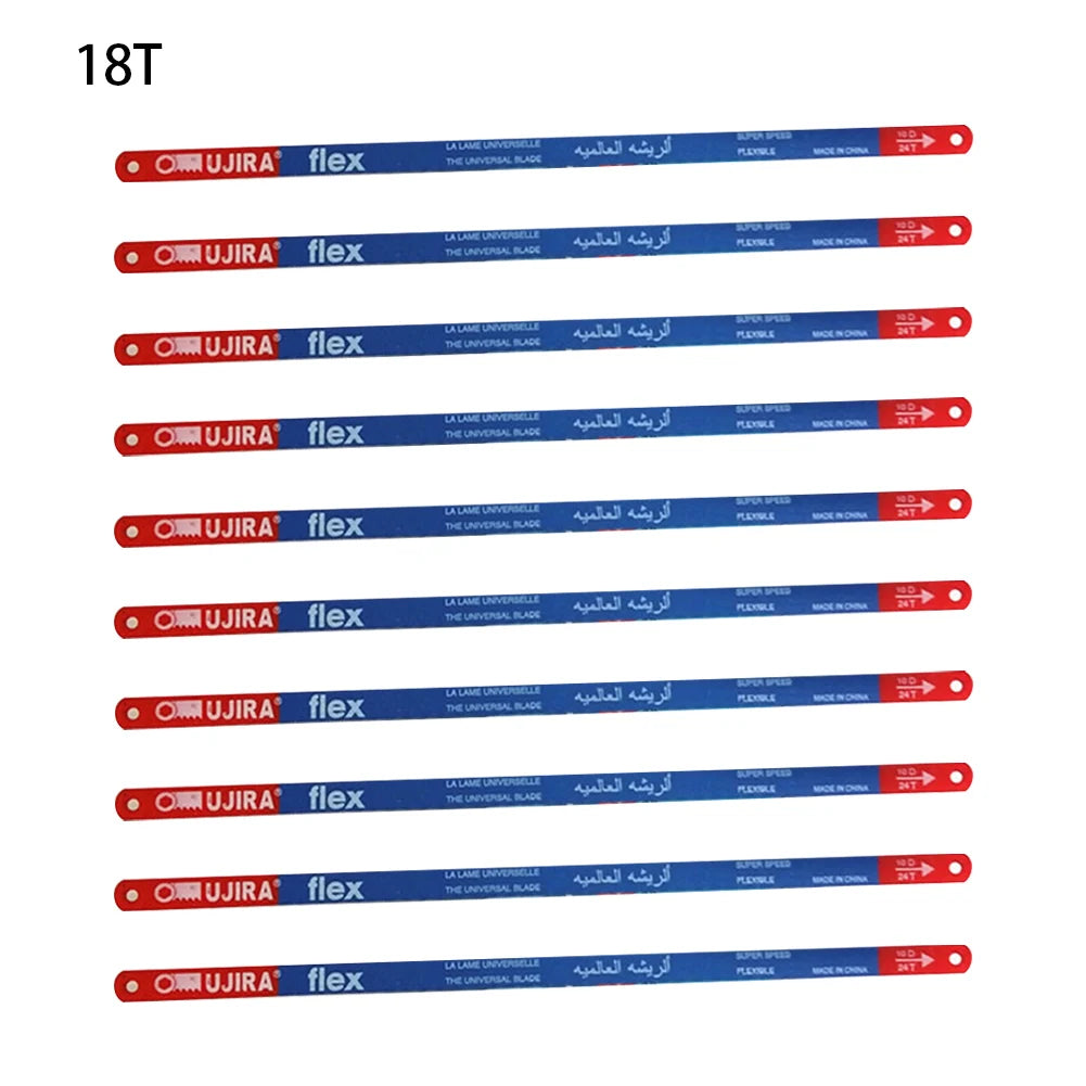 10Pcs/Set 14T/18T/24T Hacksaw Blade 300mm M35 Steel Hand Saw Blades Bi-Metal For Meat Wood Cut Hand Tool Oasis Select 18T