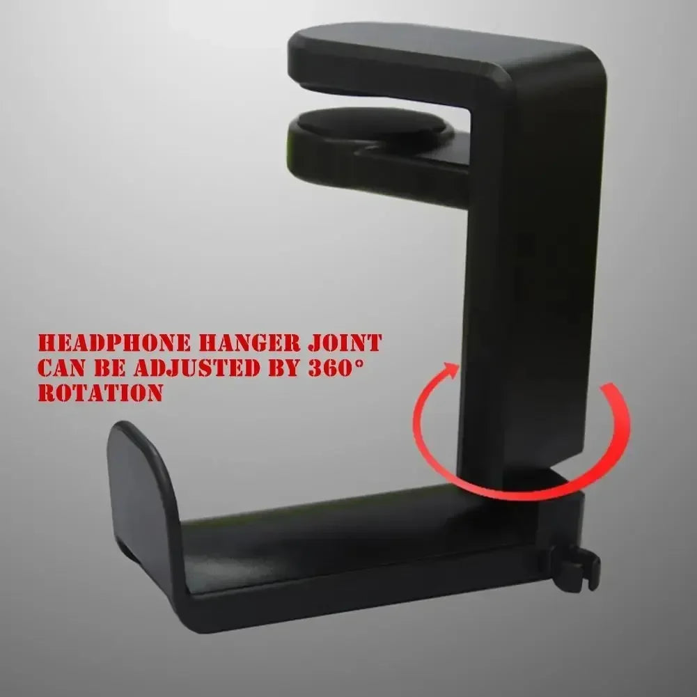 Headphone Bracket Swivel Mounted PC Gaming Headset Stand Holder Under Desk Hanger Hook Earphones Display Stand With USB Ports Oasis Select