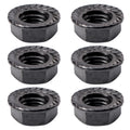 6PC Bicycle M8 Hex Nuts Square Hole Central Screw Crank Sprocket Seal Nut Steel Replace MTB Road Bikes Nut Bicycle Accessories Oasis Select A