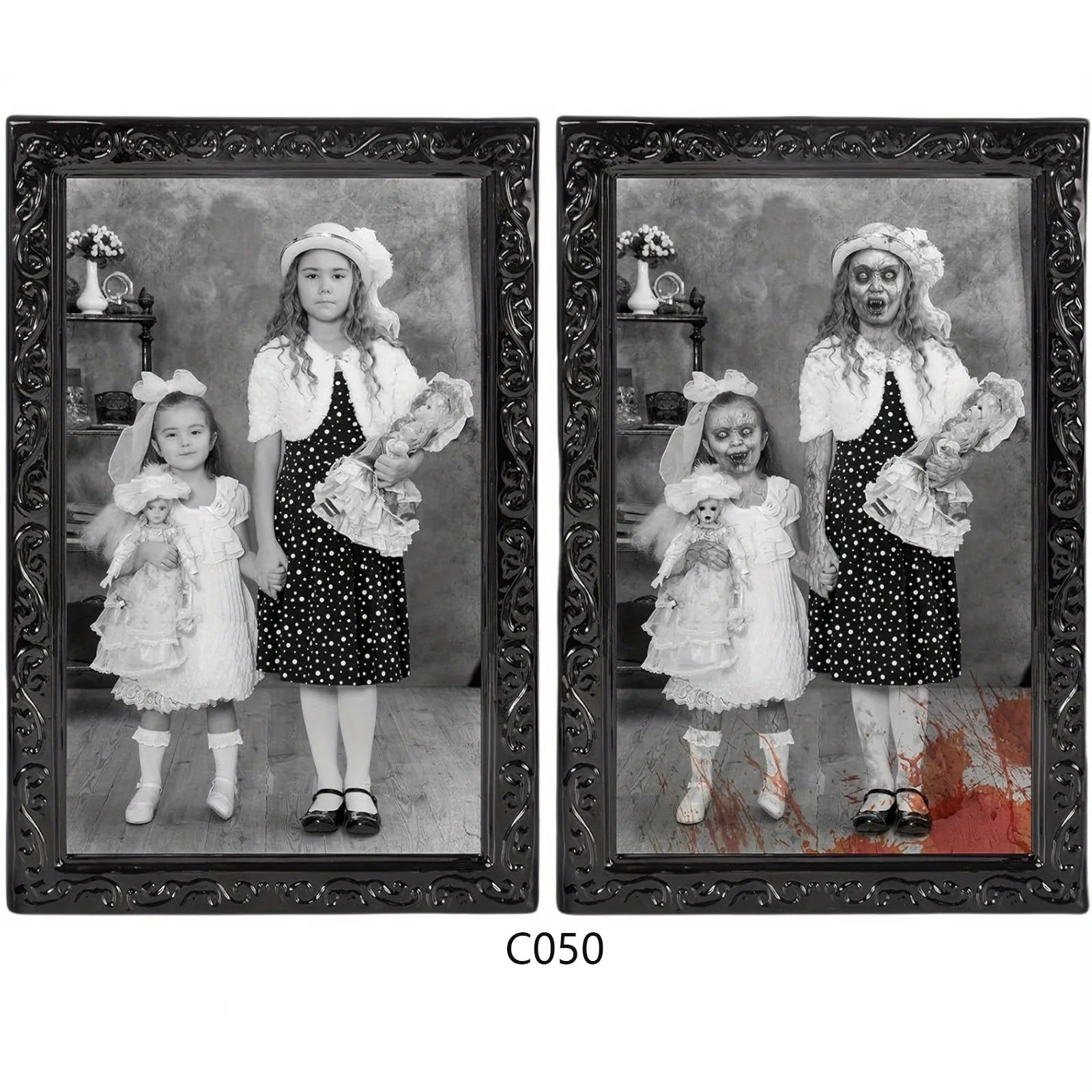 Halloween 3D Changing Face Portrait – Gothic Horror Wall Decor Halloween Wall Decor Oasis Select C One Size
