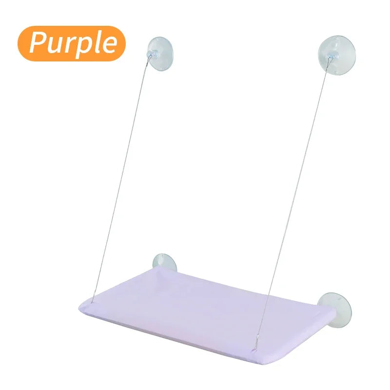 Cat Hammock Beds With Mat Cat Bed Hanging Window Shelf Seat For Cats Comfortable Pet Nest Pet Accessories Bed for Cats Supplies Oasis Select purple