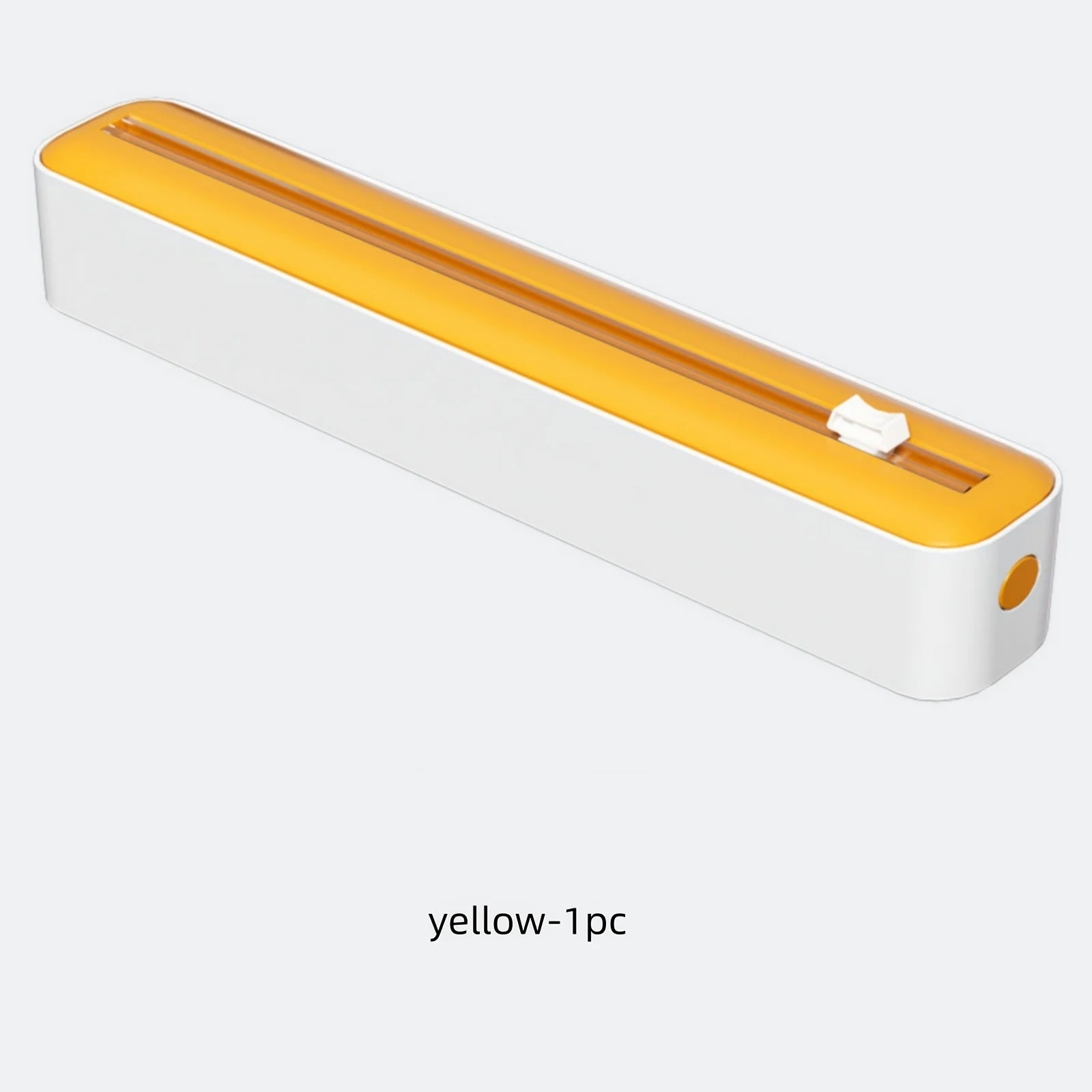 2-in-1 Plastic Wrap & Foil Dispenser with Slide Cutter - Durable Kitchen Organizer with Suction Cup Base for Home Use Oasis Select YELLOW