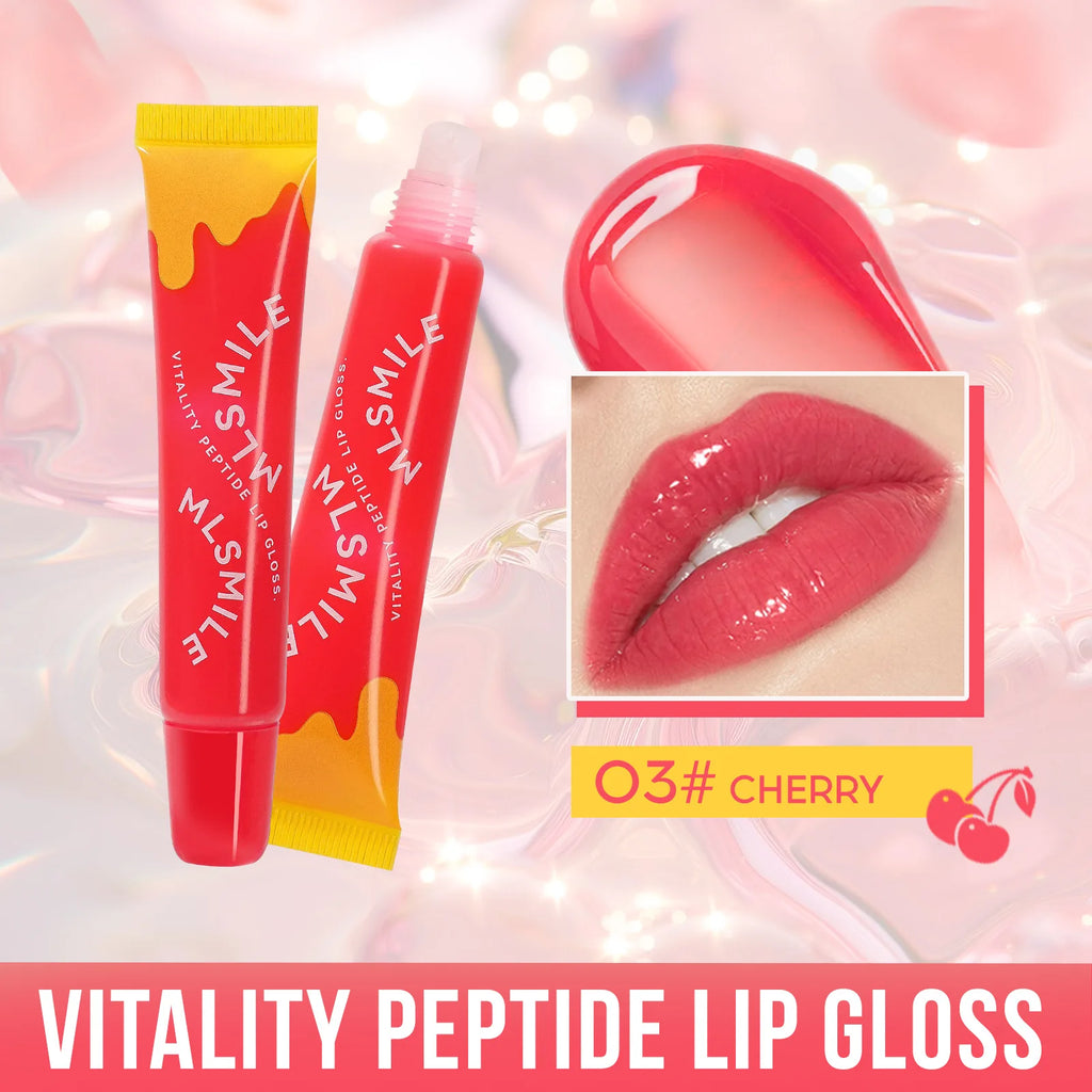 MLSMILE Peptide Lip Gloss – Plumping, Clear & Long-Lasting