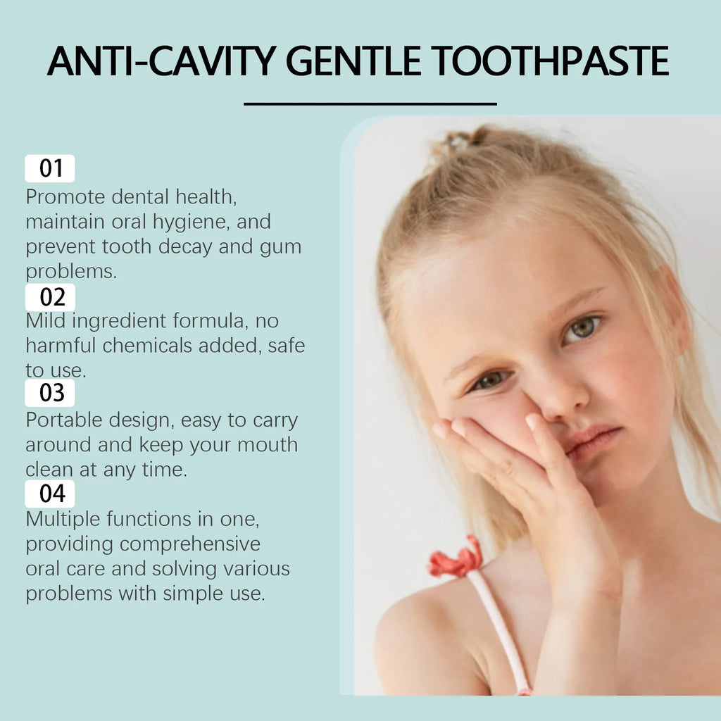 ORALHOE Children's Mint Flavored Toothpaste Oral Hygiene Fresh Breath Prevent Tooth Decay Protect Gums Tooth Nourish Toothpaste Oasis Select