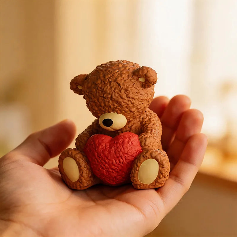 3D Bear Silicone Mold Heart Bouquet Shape Candle Soap Resin Plaster Chocolate Mold for DIY Craft Home Decor Gift Oasis Select