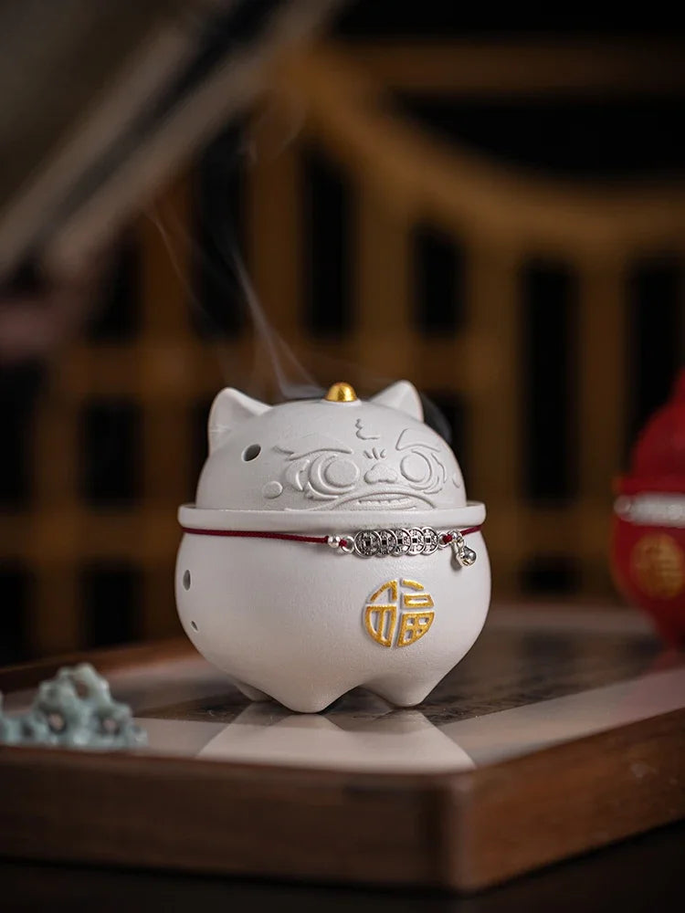 Zhaocai Xinglion line incense burner Household indoor incense burner ceramic incense burner Oasis Select