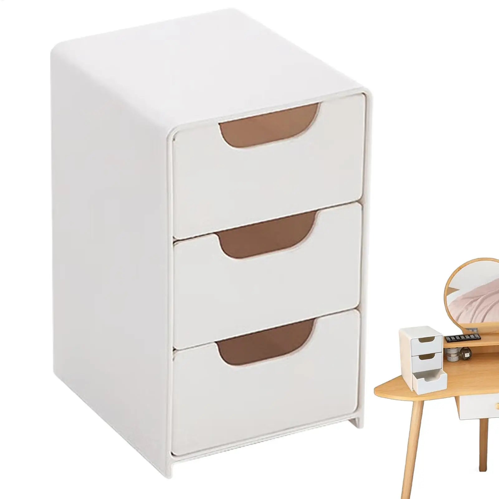 Tabletop Storage Organizer Large Capacity Drawer Organizer Portable Storage Organizer 3 Layer Organizer Box for Home School Oasis Select