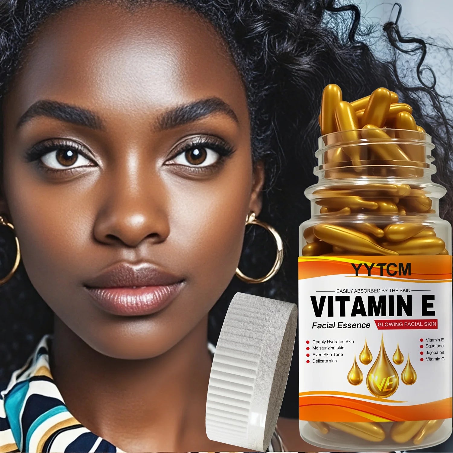 Vitamin E Capsule Essence – Squalane & Vitamin C | 90 Caps Face Capsule Serum Oasis Select