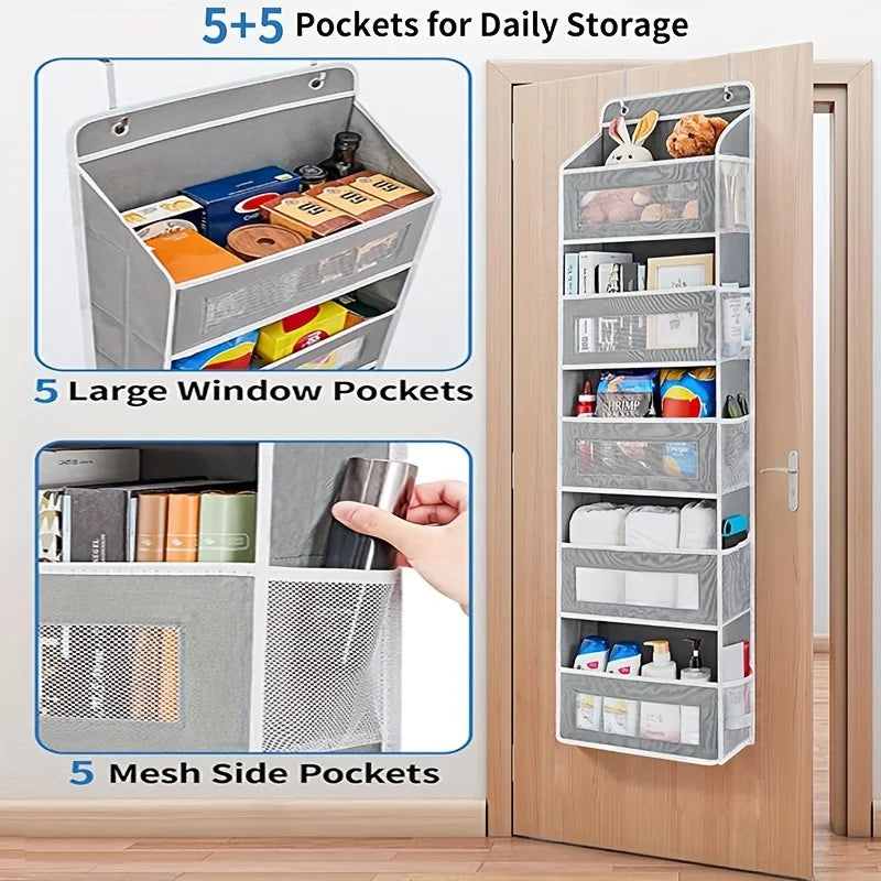 1PC Hanging Storage Bag with Pockets Over The Door Wall Mounted Storage Rack for Household Space Saving Hanging Organizer Home Oasis Select