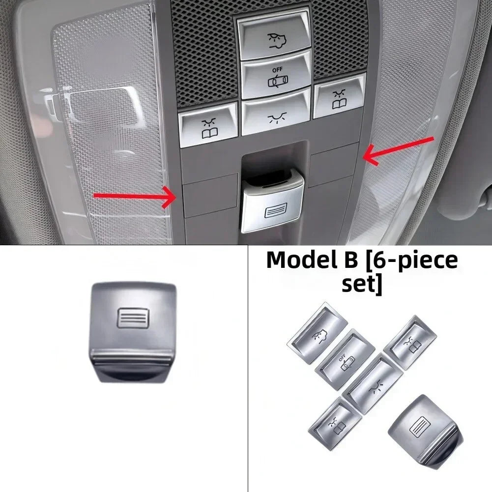 6/8pcs Roof Reading Lamp Button Patch For Mercedes For E Class 2009-2015 For Mercedes For C Class 2007-2014 For CLS 2013-2021 Oasis Select B China Mainland