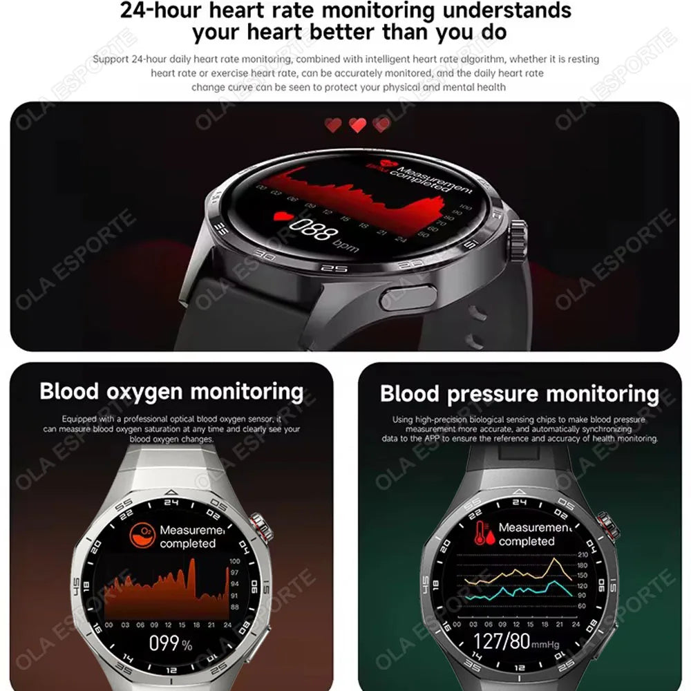 Men's GPS Smartwatch – Bluetooth Calls, HD Display & Health Tracker