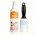 Pet Hair Detangling Spray & Reusable Lint Roller Set | Cats & Dogs