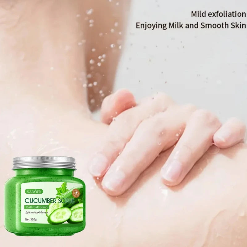 SADOER Cucumber Exfoliating Body Scrub & Bath Gel 350g