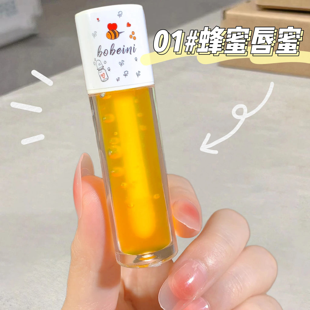 Peach Honey Lip Oil Plump Moisturizing Non-sticky-hydrating Gloss Long-lasting clear liquid lip Balm Oasis Select 01 Honey lip gloss