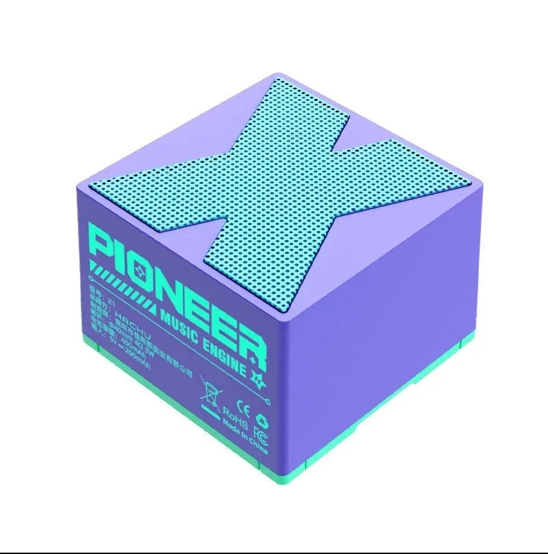 X1 mini speaker wireless Bluetooth 5.3 portable audio full-range sound USB rechargeable HiFi player for laptop PC loudspeaker Oasis Select purple