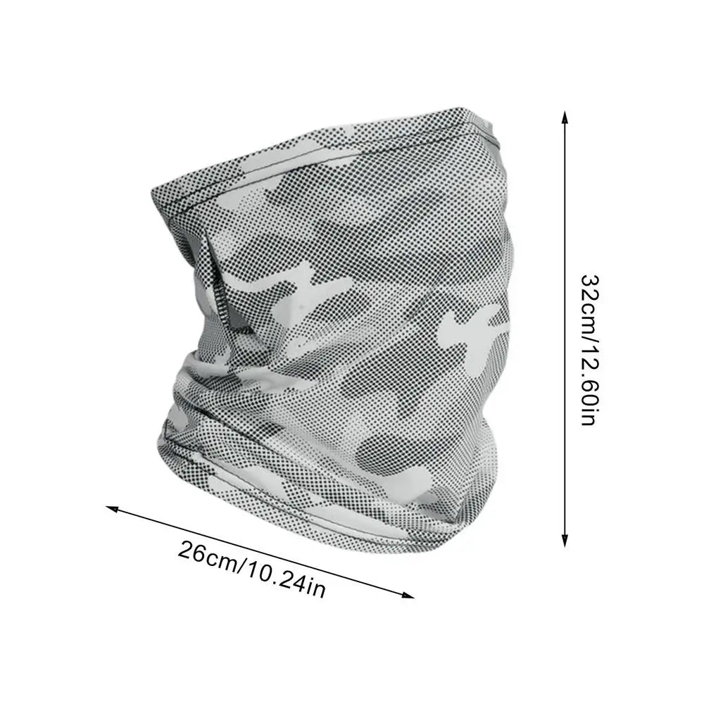 UV Protection Face Cover Quick-Dry Cycling Face Mask Scarf Sun Protection Headwear Outdoor Face Cover Breathable Bandana Oasis Select Light Gray