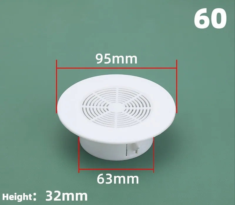 Air Vent Extract Valve Grille Air Conditioning Hole Cover Dust Plug Wall Ducting Decorative Cap Kitchen Bathroom Accessories Oasis Select 60