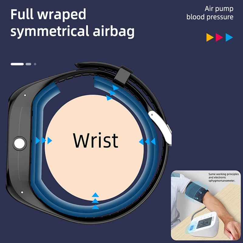 Blood Pressure Blood Oxygen Body Temperature Heart Rate Monitor Smartwatch Men Women Waterproof Sleep Sport Smart Watches Health Oasis Select