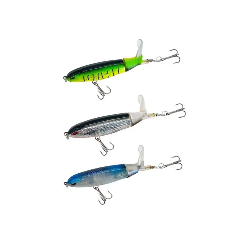 1 4 Topwater Fishing Lure Whopper Popper Artificial Bait Hard Plopper