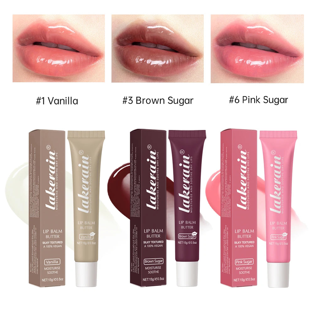 3-Pack Crystal Butter Lip Gloss Oil & Tinted Balm Set