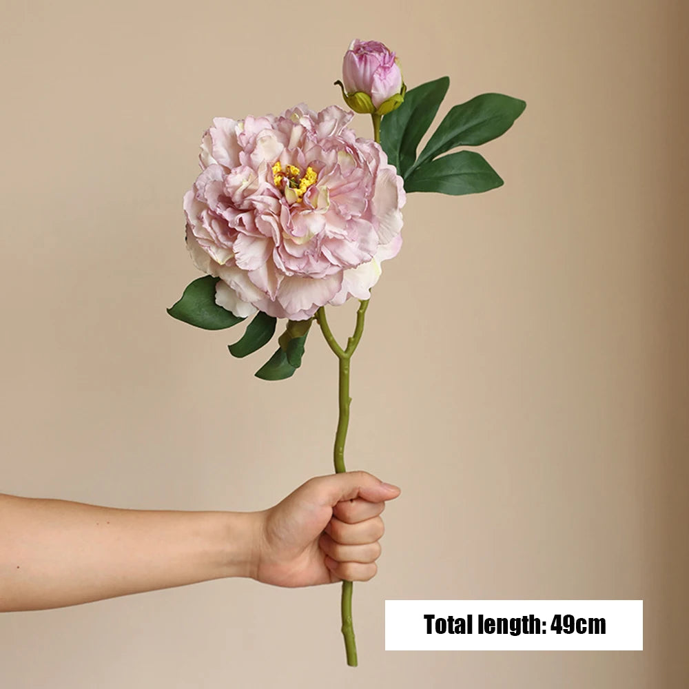 Peony Simulation Flowers, Home And Living Room Artificial Flower Decorations, Dining Table Dried Flower Bouquet Decoration Oasis Select Light Purple