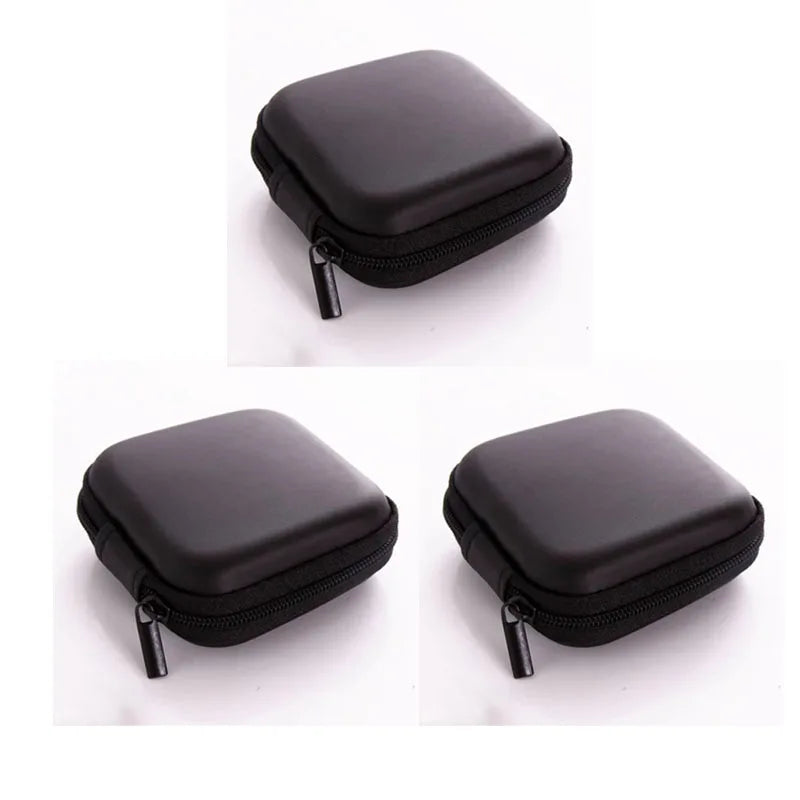 1 Zipper Storage Bag Wired Earphone Data Cable Mini Portable Small