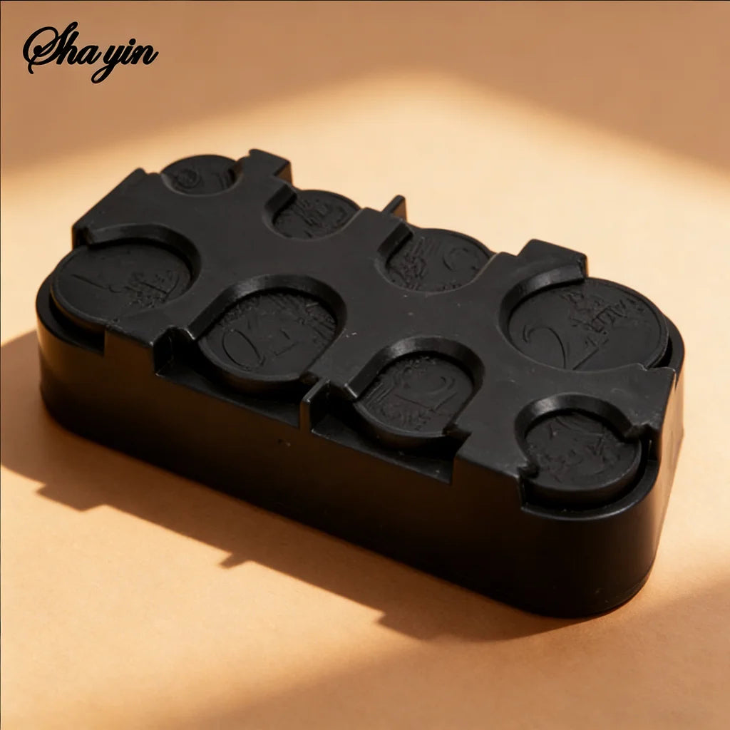 Euro 8-Slot Coin Dispenser & Organizer Box | Change Storage