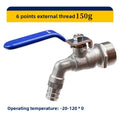 Blue Industrial and Home Irrigation Zinc Alloy Garden Bibcocks with Dual Nipple and Outdoor Balcony Faucet Bathroom Faucet Oasis Select DN20